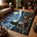 Gojo and Geto in Starry Night Rectangular Area Rug