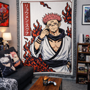 Sukuna Jujutsu Kaisen Japan Style Woven Throw Blanket