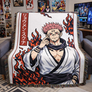 Sukuna Jujutsu Kaisen Japan Style Woven Throw Blanket