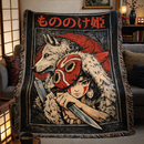 Studio Ghibli Princess Mononoke Woven Throw Blanket