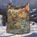 Chespin Fennekin Froakie Pokemon Japan Style Woven Throw Blanket