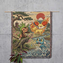Chespin Fennekin Froakie Pokemon Japan Style Woven Throw Blanket