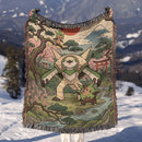 Chespin Quilladin Chesnaught Pokemon Japan Style Woven Throw Blanket