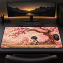 Chibi Hiro x Zero Two Darling in the Franxx Cherry Desk Mat