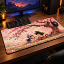 Chibi Son Goku X Chi-Chi Cherry Blossom Desk Mat