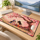 Chibi Son Goku X Chi-Chi Cherry Blossom Desk Mat