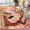 Chibi Son Goku X Chi-Chi Cherry Blossom Rectangular Area Rug