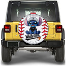 Chicago White Car Spare Tire Cover With Camera Hole