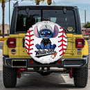 Chicago White Car Spare Tire Cover With Camera Hole
