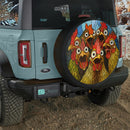 Chicken Stained Glass Jeep Car Spare Tire Cover