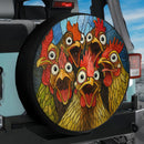 Chicken Stained Glass Jeep Car Spare Tire Cover