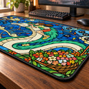 Chihiro x Haku x Calcifer Spirited Away Ghibli Studio Stained Glass Desk Mat