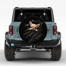 Chihuahua Dog Torn Through Car Spare Tire Cover