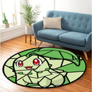 Chikorita Pokemon Stained Glass Round Rug