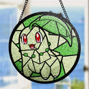 Chikorita Pokemon Stained Glass Suncatcher