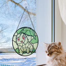Chikorita Pokemon Stained Glass Suncatcher