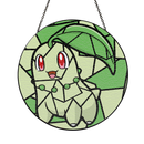 Chikorita Pokemon Stained Glass Suncatcher