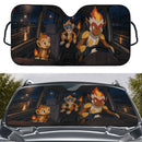 Chimchar x Monferno x Infernape Pokemon Car Auto Sunshades