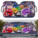 Chocolate M&M Driving Funny Custom Car Windshield Sunshades