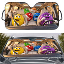 Chocolate M&M Funny Custom Car Windshield Sunshades