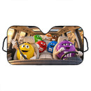 Chocolate M&M Funny Custom Car Windshield Sunshades