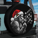 Christmas Bigfoot Blowing Wishes Car Spare Tire Cover With Camera Hole