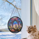 Castle Round Stained Glass Suncatcher