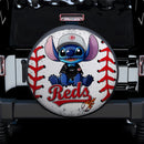 Cincinnati Reds Car Spare Tire Cover With Camera Hole