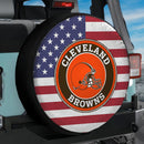 Cleveland Browns US Flag Jeep Car Spare Tire Cover