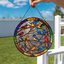 Color Bird Stained Glass Suncatcher