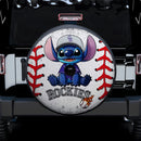 Colorado Rockies Car Spare Tire Cover With Camera Hole