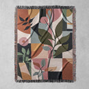 Colorful Leaf Modern Design Woven Throw Blanket