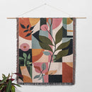 Colorful Leaf Modern Design Woven Throw Blanket