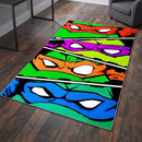 Colorful TMNT Ninja Turtle Mask Rectangular Area Rug