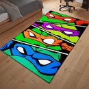 Colorful TMNT Ninja Turtle Mask Rectangular Area Rug