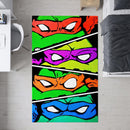 Colorful TMNT Ninja Turtle Mask Rectangular Area Rug