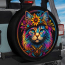 Colorfull Cat Car Spare Tire Cover