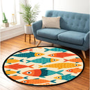 Colorfull Fish Pattern Carpet Round Rug
