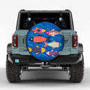 Fish Pattern Car Spare Tire Cover With Camera Hole