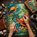 Elegant Floral Sea Turtles Jigsaw Puzzle