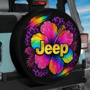 Colorful Flower Jeep Car Spare Tire Cover