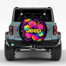 Colorful Flower Jeep Car Spare Tire Cover