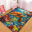 Sea turtles Under Water Rectangular Area Rug