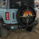 Compass With Mountain Camping Car Spare Tire Cover