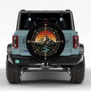 Compass With Mountain Camping Car Spare Tire Cover