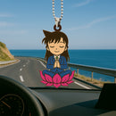 Ran Mori Mandala Meditating Yoga Lotus Car Ornament Custom Car Accessories Decorations