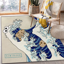 Cookie The Great Wave Rectangular Area Rug