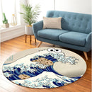 Cookie The Great Wave Round Rug