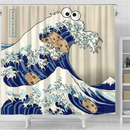 Cookie The Great Wave Shower Curtain