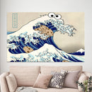 Cookie The Great Wave Japan - Living Room - Canvas Wall Art - Print - Wall Decor